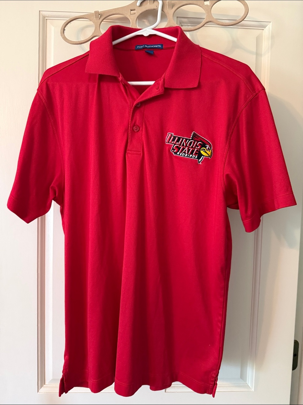 Men’s Red Illinois State Polo with Embroidered Logo